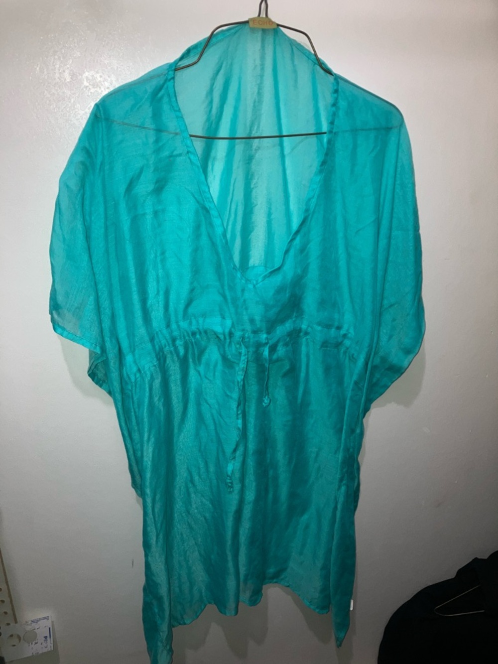 Echo Teal Sheer Beach Tunic